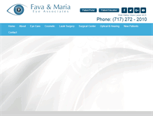 Tablet Screenshot of favamariaeyecare.com